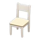 Simple chair White Cushion color White