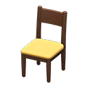 Simple chair Yellow Cushion color Brown