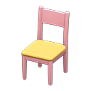 Simple chair Yellow Cushion color Pink