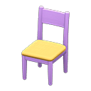Simple chair Yellow Cushion color Purple