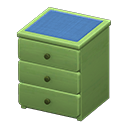 Simple small dresser Blue Cloth Green