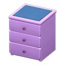 Simple small dresser Blue Cloth Purple