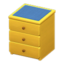 Simple small dresser Blue Cloth Yellow