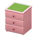 Simple small dresser Green Cloth Pink