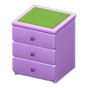 Simple small dresser Green Cloth Purple