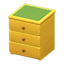 Simple small dresser Green Cloth Yellow