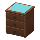 Simple small dresser Light blue Cloth Brown