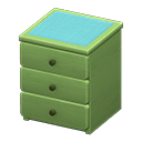 Simple small dresser Light blue Cloth Green