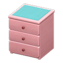 Simple small dresser Light blue Cloth Pink