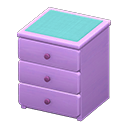 Simple small dresser Light blue Cloth Purple