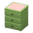 Simple small dresser Pink Cloth Green