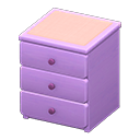 Simple small dresser Pink Cloth Purple