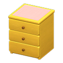 Simple small dresser Pink Cloth Yellow