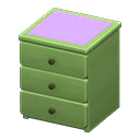 Simple small dresser Purple Cloth Green