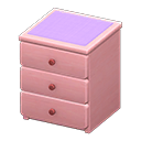 Simple small dresser Purple Cloth Pink