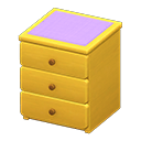 Simple small dresser Purple Cloth Yellow