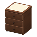 Simple small dresser White Cloth Brown