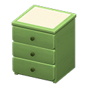 Simple small dresser White Cloth Green