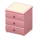 Simple small dresser White Cloth Pink