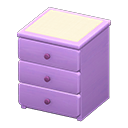 Simple small dresser White Cloth Purple