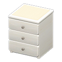 Simple small dresser White Cloth White