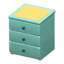 Simple small dresser Yellow Cloth Blue