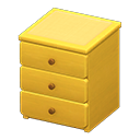 Simple small dresser Yellow Cloth Yellow