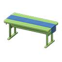 Simple table Blue Cloth Green