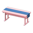 Simple table Blue Cloth Pink