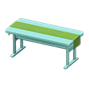 Simple table Green Cloth Blue
