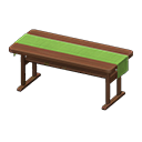 Simple table Green Cloth Brown
