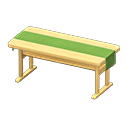 Simple table Green Cloth Natural