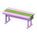 Simple table Green Cloth Purple