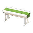 Simple table Green Cloth White