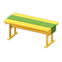 Simple table Green Cloth Yellow