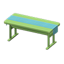 Simple table Light blue Cloth Green