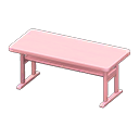 Simple table None Cloth Pink