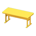 Simple table None Cloth Yellow