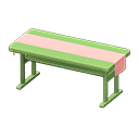 Simple table Pink Cloth Green