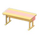 Simple table Pink Cloth Natural