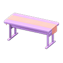 Simple table Pink Cloth Purple
