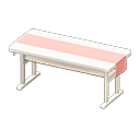 Simple table Pink Cloth White