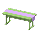 Simple table Purple Cloth Green