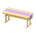 Simple table Purple Cloth Natural