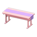 Simple table Purple Cloth Pink