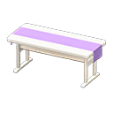 Simple table Purple Cloth White