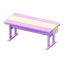 Simple table White Cloth Purple