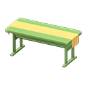 Simple table Yellow Cloth Green