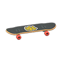 Skateboard Gyroid Sticker Black