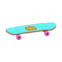 Skateboard Gyroid Sticker Blue